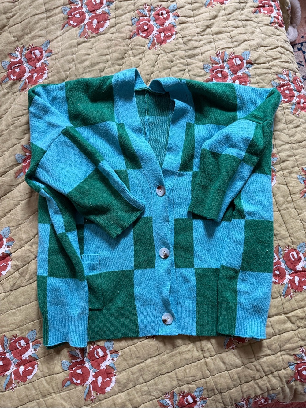 WORN ON SURVIVOR S48 - DRESSED IN LALA Incredible oversized checkered cardigan